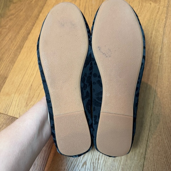 Jack Rogers Millie Black Suede Leopard Print Loafers Sz 9 - Picture 8 of 9